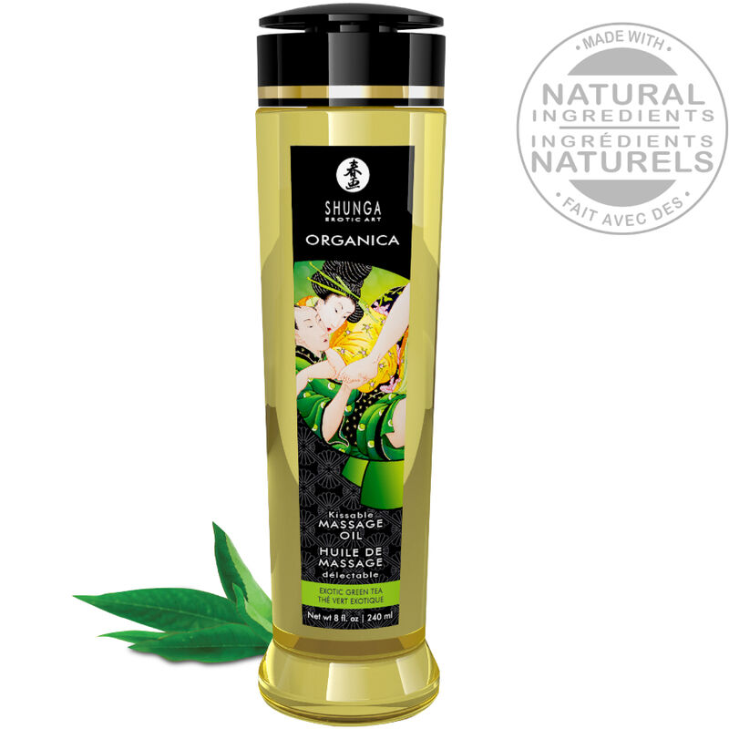 SHUNGA – HUILE DE MASSAGE BIO THÉ VERT 240 ML