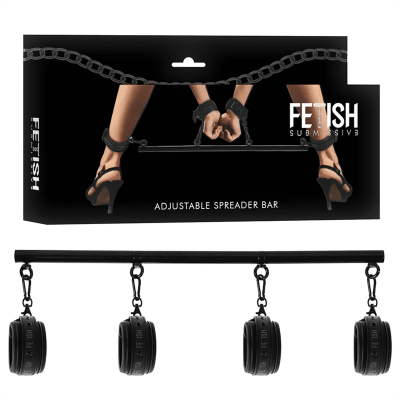 FETISH SUBMISSIVE BONDAGE – BARRE SÉPARATEUR RÉGLABLE 4 PIÈCES